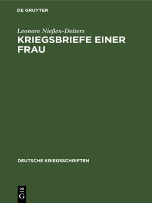 cover image of Kriegsbriefe einer Frau